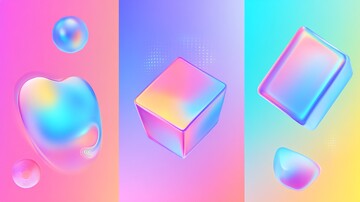 几何棱镜背景模板2