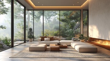 极简客厅自然光3