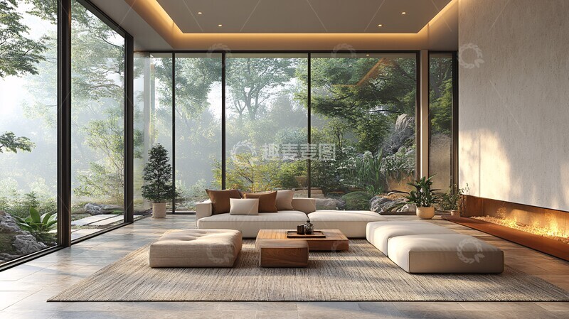 高清大图下载【趣麦麦图】极简客厅自然光3