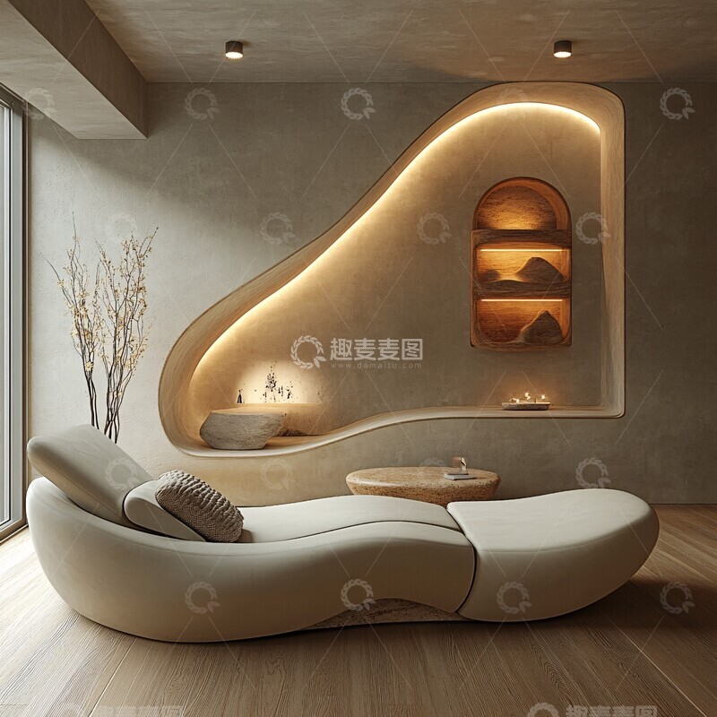 高清大图下载【趣麦麦图】艺术疗愈客厅设计2