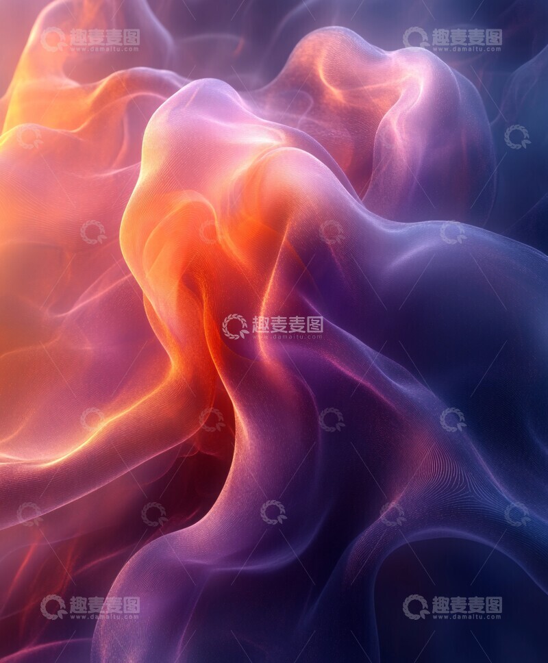 高清大图下载【趣麦麦图】紫色渐变曲线3