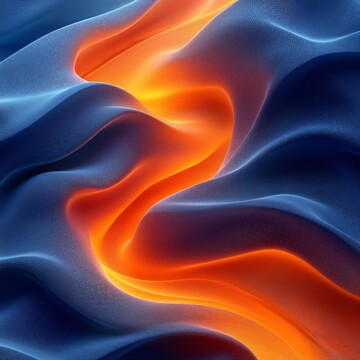 蓝色橙色气流渐变3