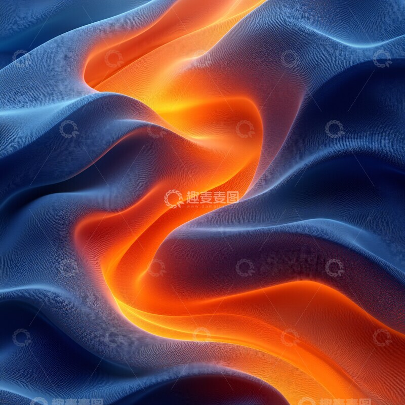 高清大图下载【趣麦麦图】蓝色橙色气流渐变3