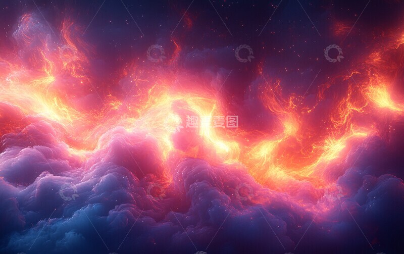 高清大图下载【趣麦麦图】彩虹能量波纹1