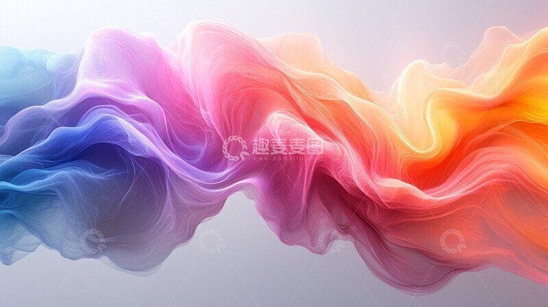 高清大图下载【趣麦麦图】柔彩流动图案3