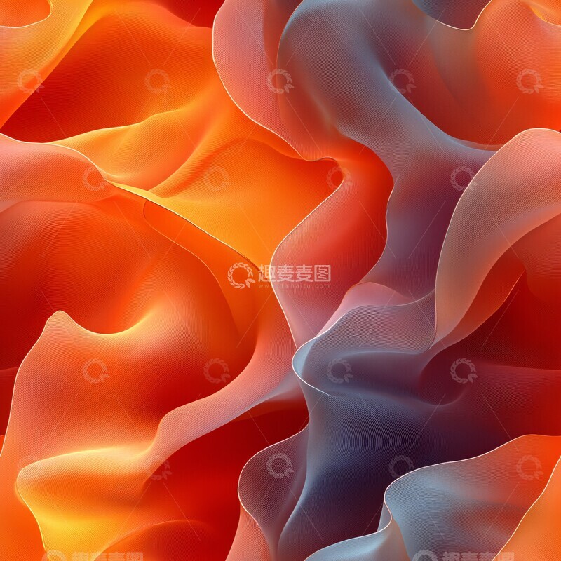 高清大图下载【趣麦麦图】橙色流动背景2