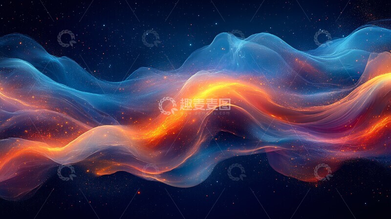 高清大图下载【趣麦麦图】蓝底色流光纹3