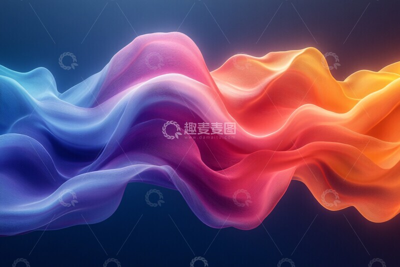高清大图下载【趣麦麦图】蓝色波纹渐变3
