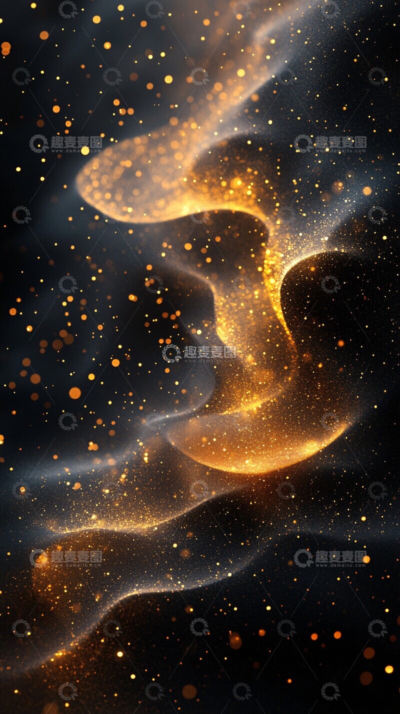 高清大图下载【趣麦麦图】黄金波纹壁纸3