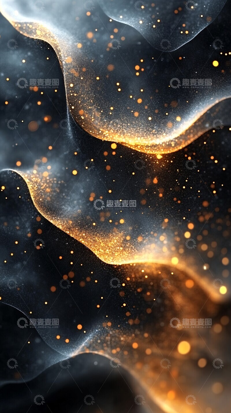 高清大图下载【趣麦麦图】黄金波纹壁纸2