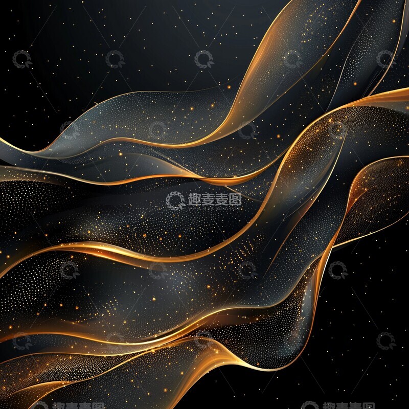 高清大图下载【趣麦麦图】金波浪纹背景3