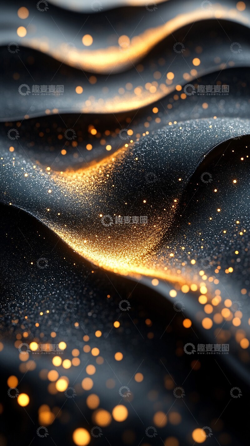 高清大图下载【趣麦麦图】黄金波纹壁纸1