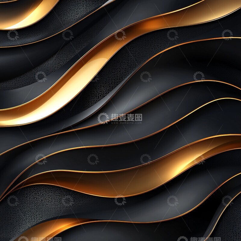 高清大图下载【趣麦麦图】金黑奢华光芒背景3
