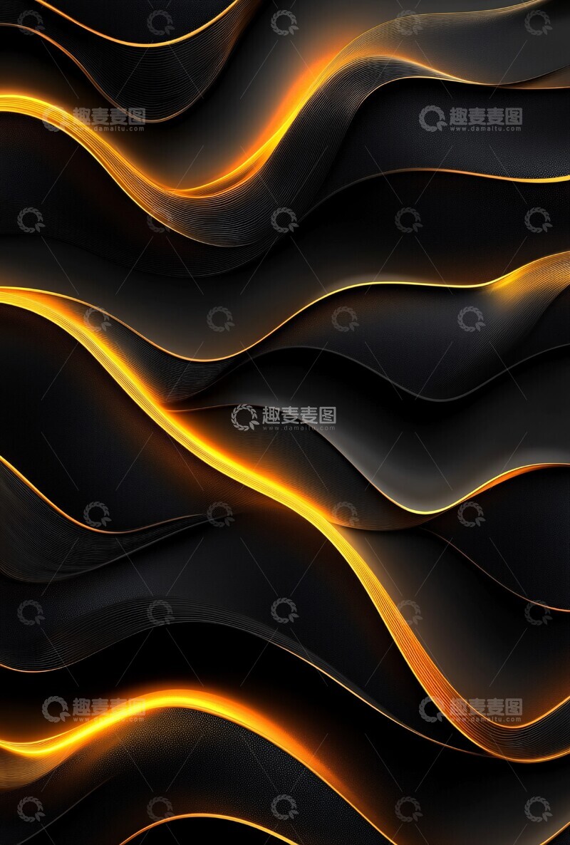 高清大图下载【趣麦麦图】流动金属线条3