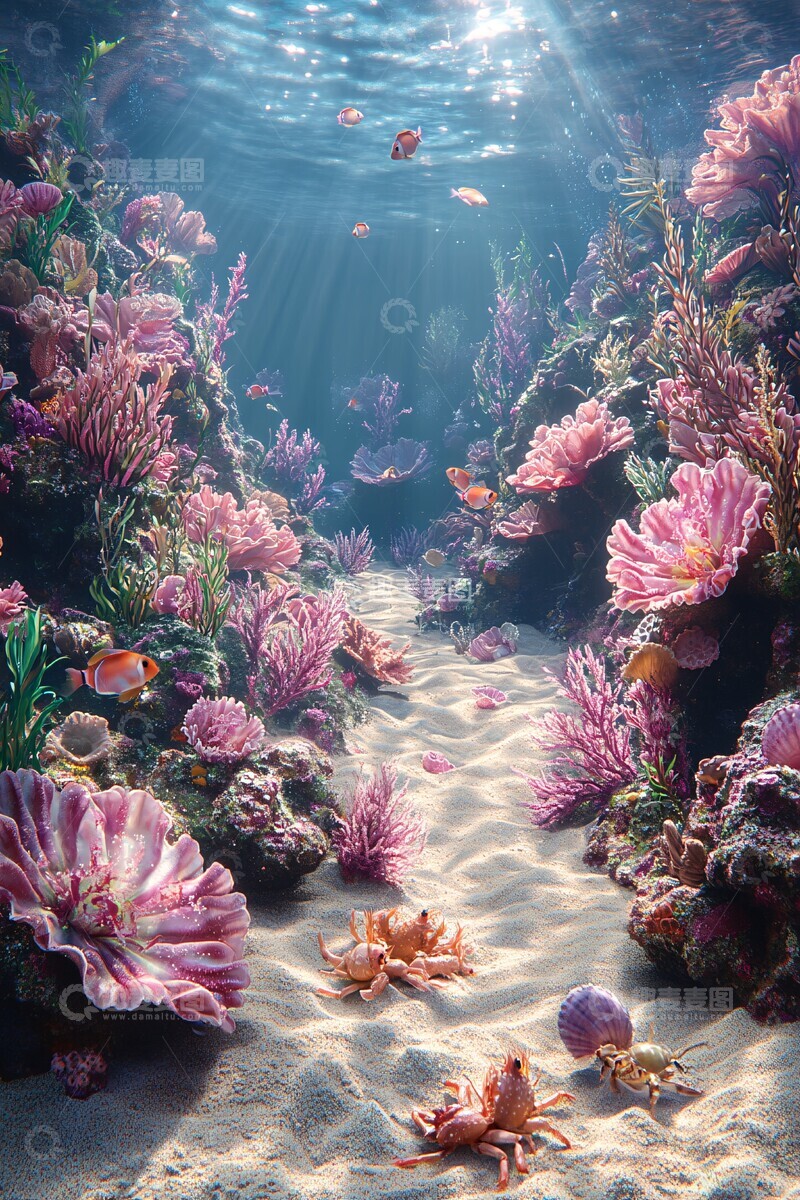 高清大图下载【趣麦麦图】海洋生物群落3