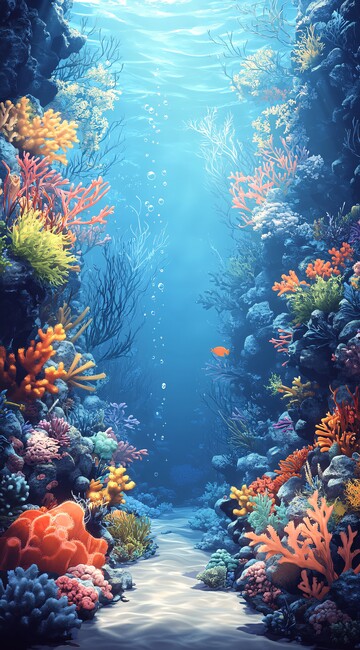 海底珊瑚群海底珊瑚阳光2