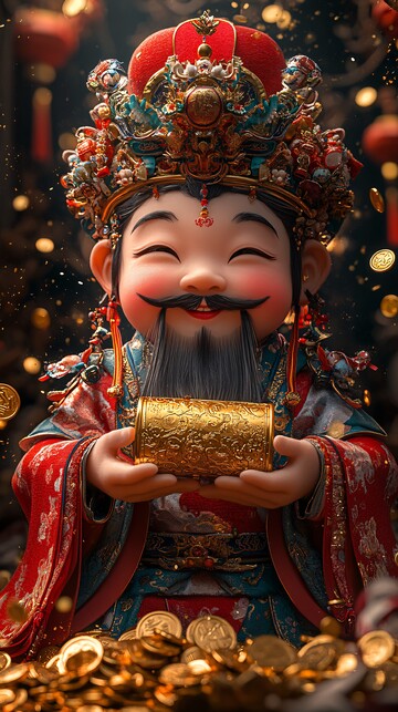 财神手持金元宝4