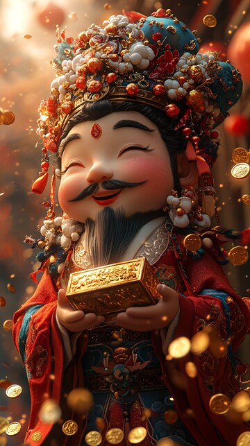 财神手持金元宝2