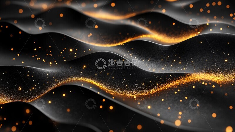 高清大图下载【趣麦麦图】黑灰金渐变纹理3