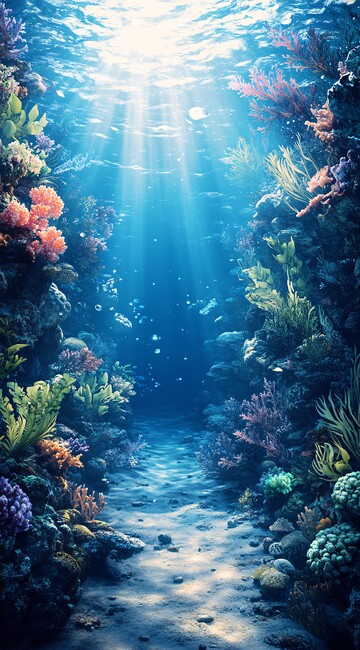 海底珊瑚群海底珊瑚阳光3