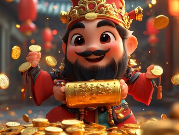 财神手持金元宝6