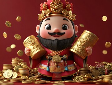 财神手持金元宝7