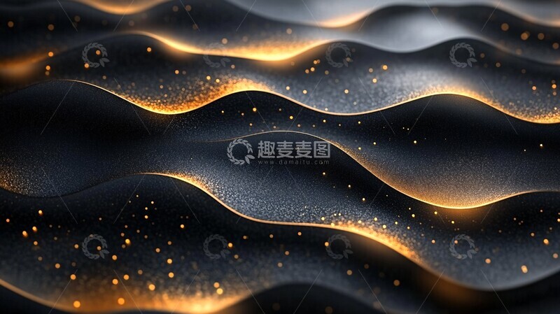 高清大图下载【趣麦麦图】黑灰金渐变纹理2