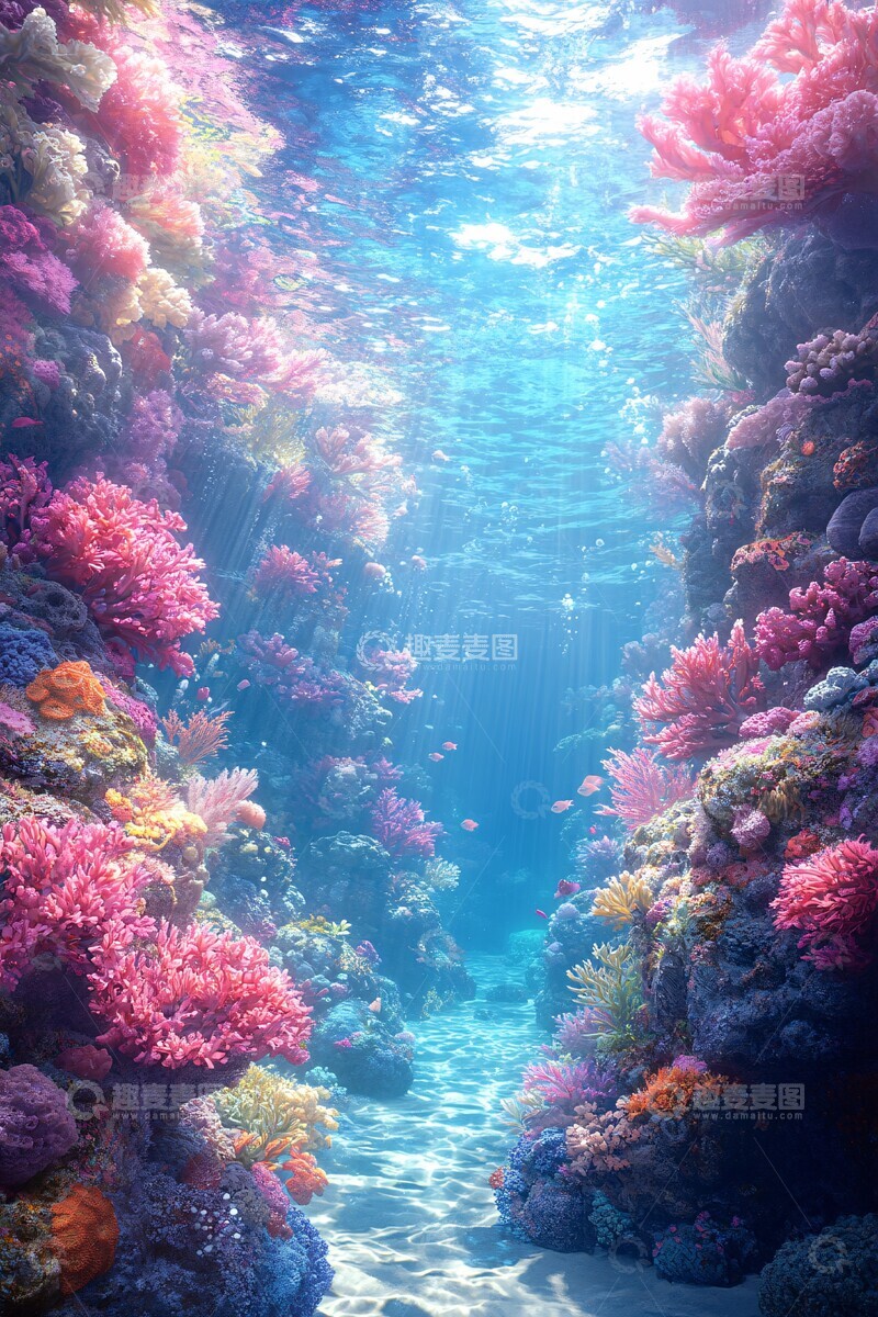 高清大图下载【趣麦麦图】珊瑚礁旁的水下景象3