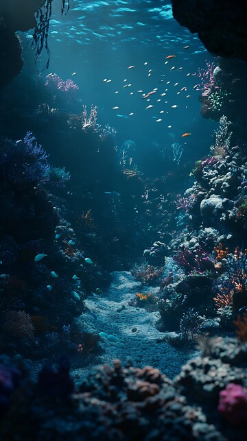 珊瑚礁鱼群珊瑚鱼群水下3