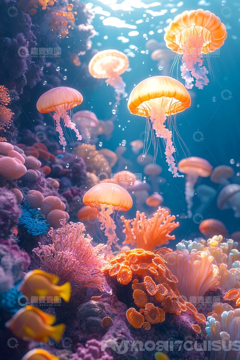 高清大图下载【趣麦麦图】珊瑚礁与海洋生物3