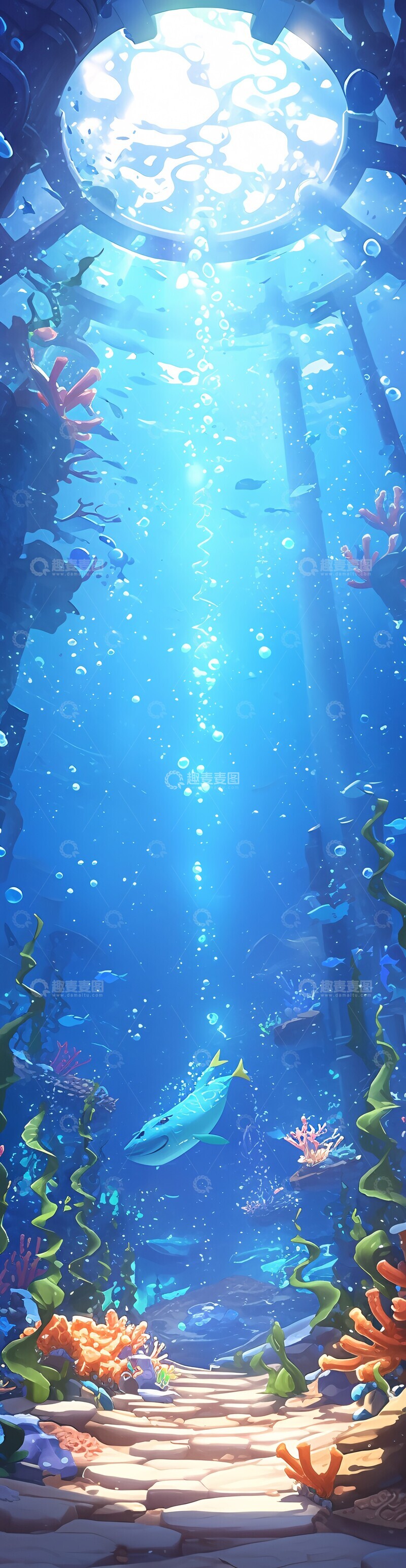 高清大图下载【趣麦麦图】海底舞台海底舞台珊瑚