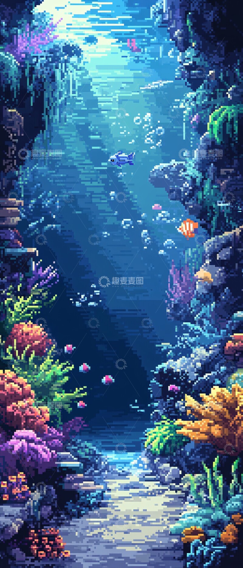 高清大图下载【趣麦麦图】海底探险世界