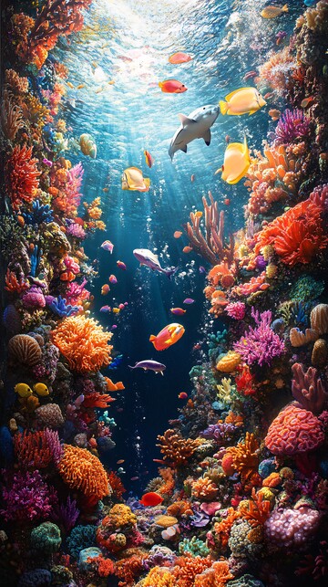 珊瑚礁鱼群珊瑚章鱼海洋2