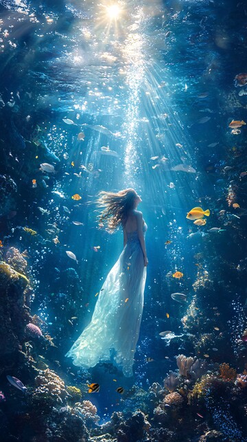 深海小鱼与美人鱼