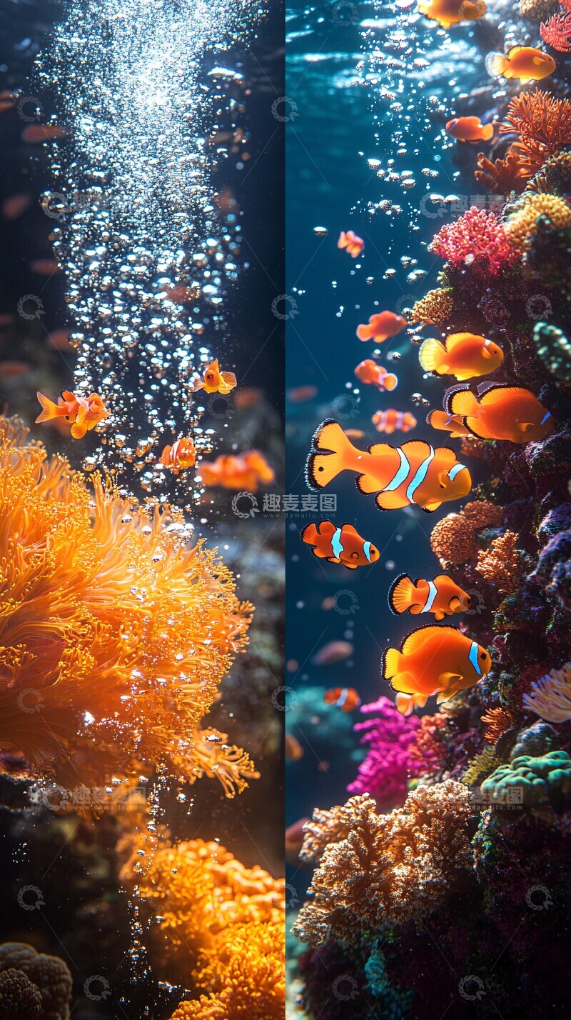 高清大图下载【趣麦麦图】梦幻海底珊瑚2