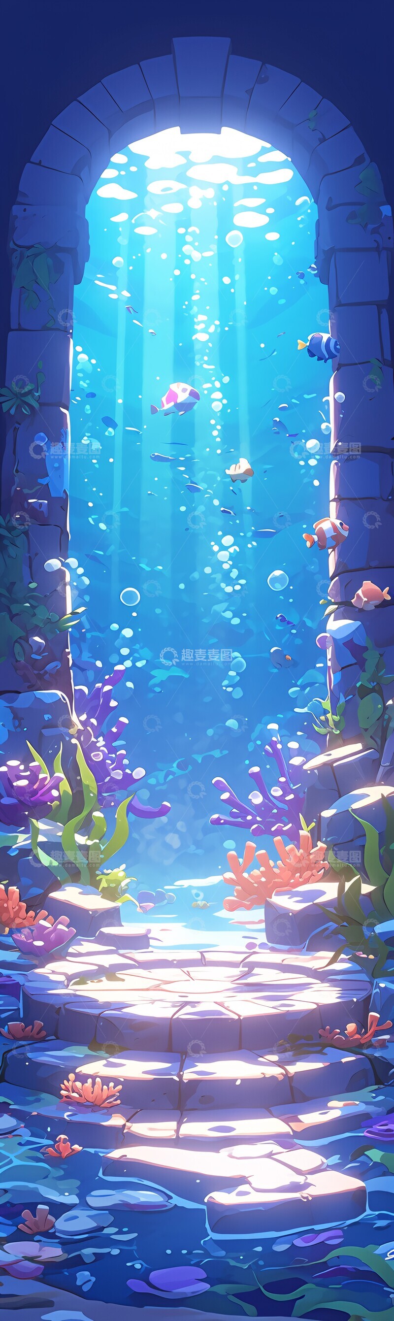 高清大图下载【趣麦麦图】海底舞台设计3