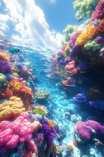 珊瑚礁边缘珊瑚边缘颜色2