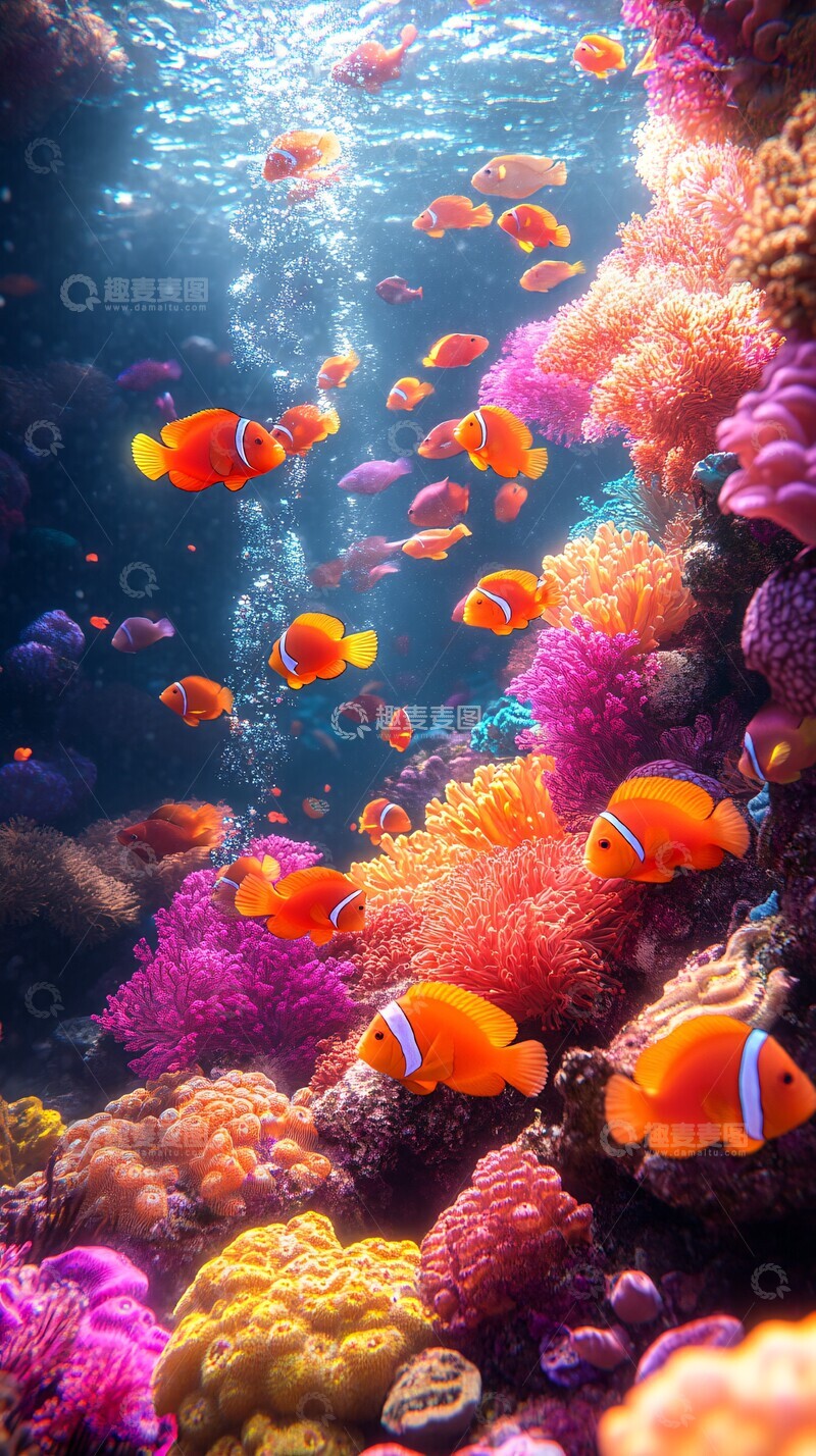 高清大图下载【趣麦麦图】梦幻海底珊瑚4