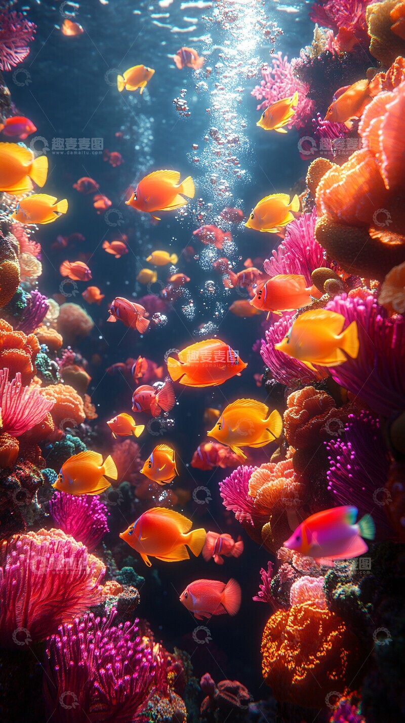 高清大图下载【趣麦麦图】梦幻海底珊瑚1
