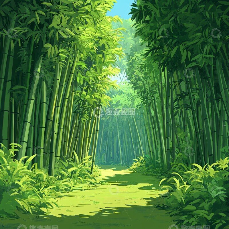 竹林密布森林自然植物3