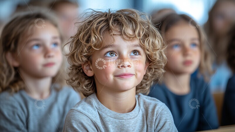 高清大图下载【趣麦麦图】孩子对视困惑1