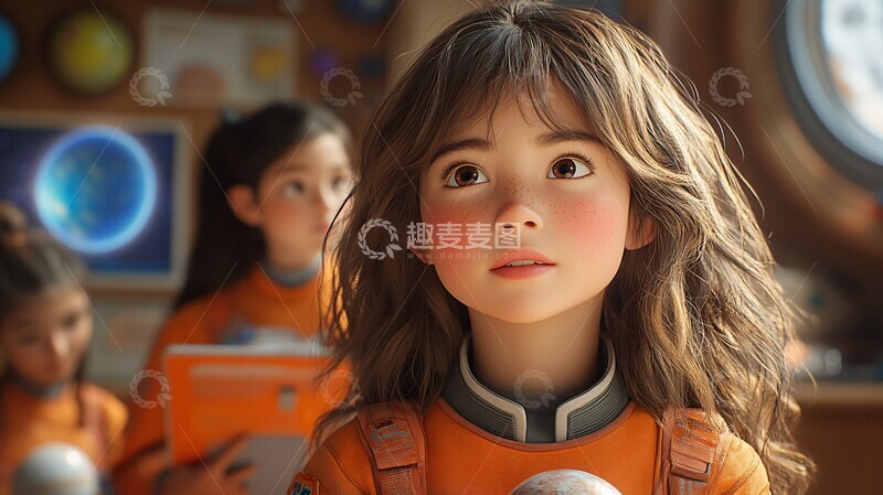 高清大图下载【趣麦麦图】行星探索与学习场景3