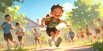 小男孩科学厅奔跑3