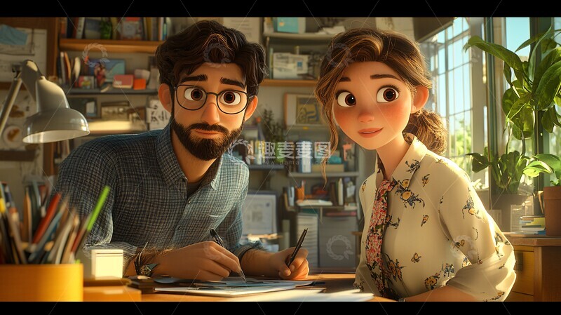 高清大图下载【趣麦麦图】学生兼职工作图1