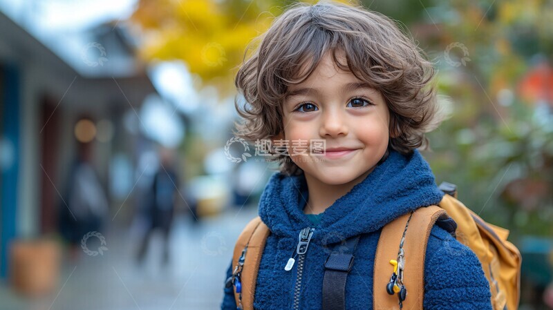 高清大图下载【趣麦麦图】小学生第一天上学