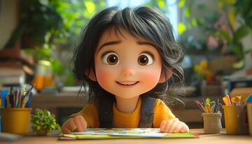 女孩装饰新书桌3