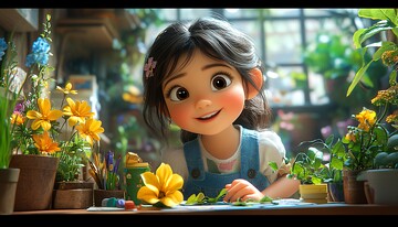 女孩装饰新书桌2