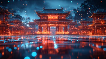 汉代建筑科技线框3