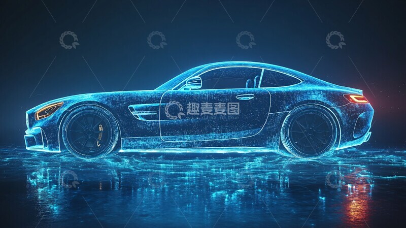 高清大图下载【趣麦麦图】波纹线条掠过车身2