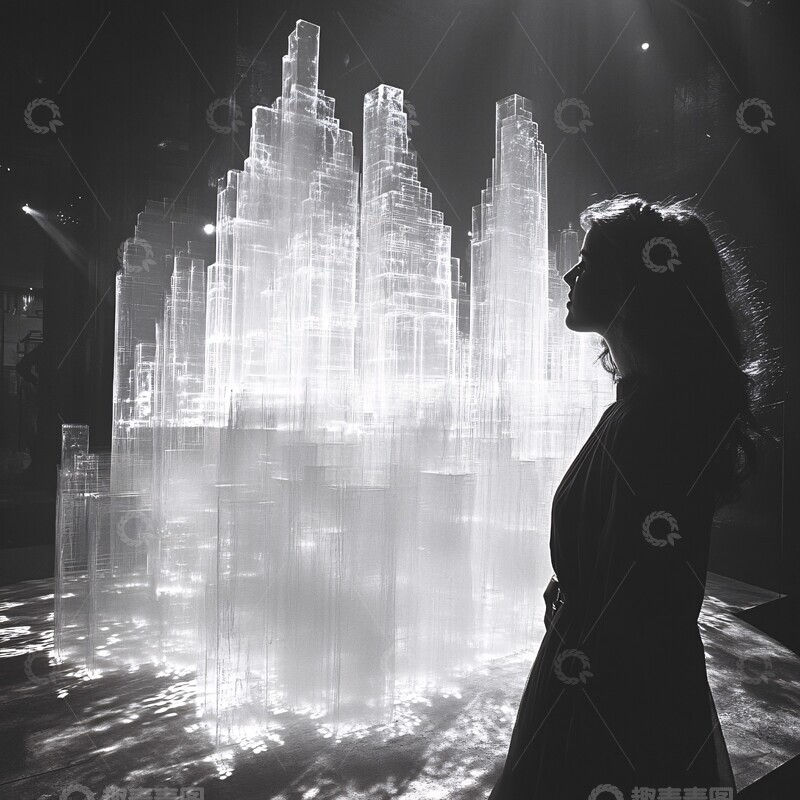 高清大图下载【趣麦麦图】城市半透明全息图2